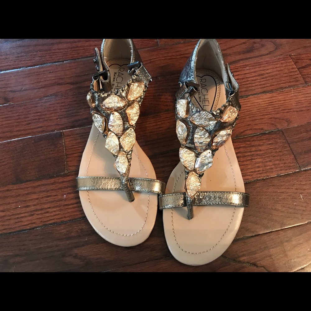 Rachel by Rachel Roy Metallic Sandals Sz 6.5
